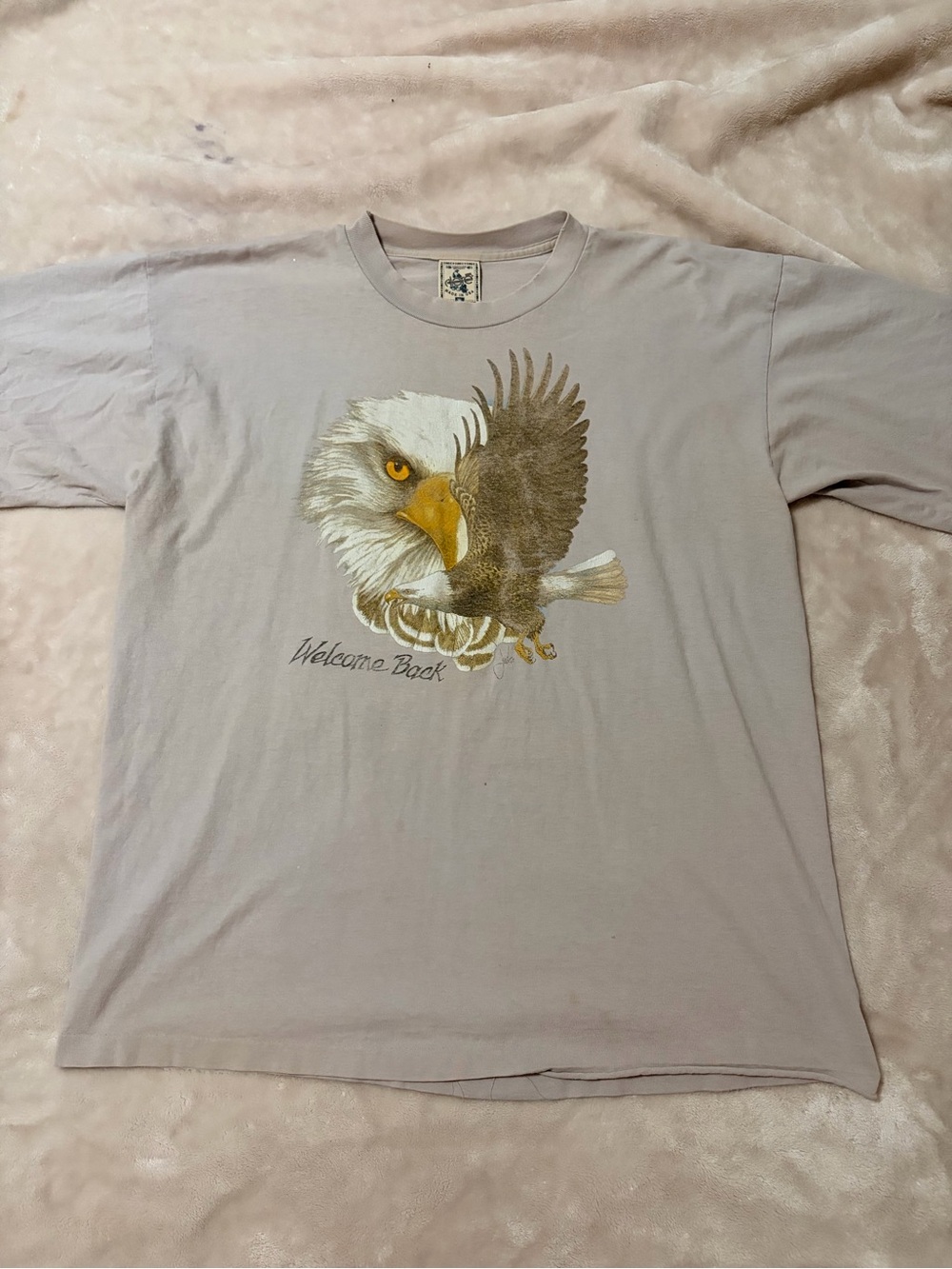 Anvil Tan Eagle Graphic Tee